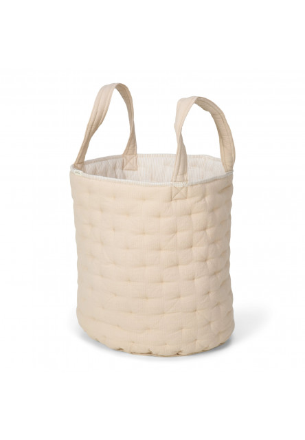 Košík textilní oboustranný extra velký Pure Soft Beige Stripe