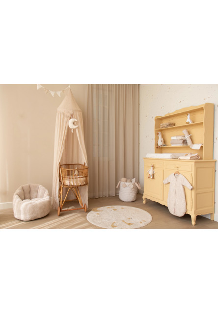 Košík textilní oboustranný extra velký Pure Soft Beige Stripe