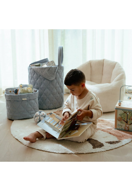 Košík textilní oboustranný extra velký Pure Denim Blue