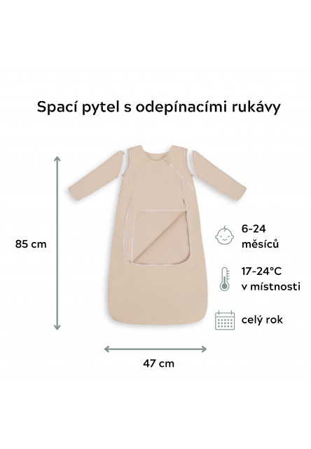 Celoroční spací pytel s odepínacími rukávy Sleepee Sand