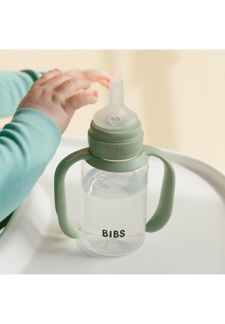 BIBS detská fľaša so silikónovým náustkom 150 ml (Blush)