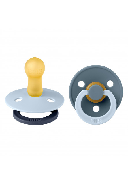 BIBS STUDIO Colour Fusion cumlíky z prírodného kaučuku 2ks – veľkosť 2 (Blush Woodchuck mix)