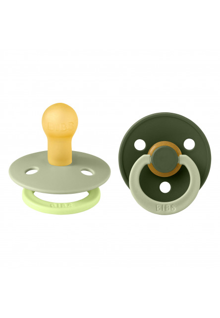 BIBS STUDIO Colour Fusion cumlíky z prírodného kaučuku 2ks – veľkosť 1 (Cloud Iron mix)