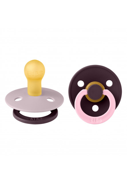 BIBS STUDIO Colour Fusion cumlíky z prírodného kaučuku 2ks – veľkosť 1 (Cloud Iron mix)