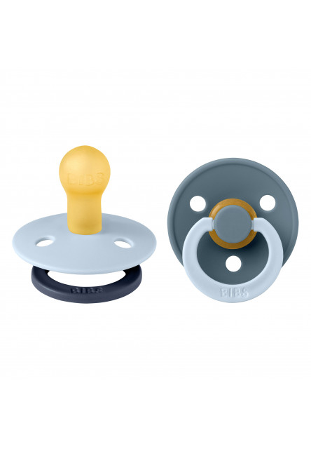 BIBS STUDIO Colour Fusion cumlíky z prírodného kaučuku 2ks – veľkosť 1 (Baby Blue Petrol mix)