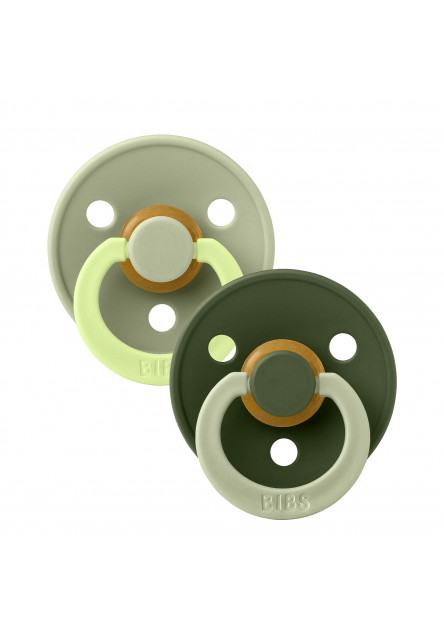 BIBS STUDIO Colour Fusion cumlíky z prírodného kaučuku 2ks – veľkosť 1 (Baby Blue Petrol mix)