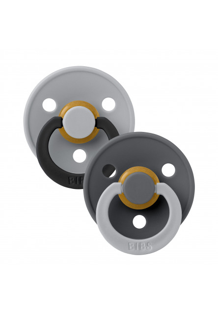 BIBS STUDIO Colour Fusion cumlíky z prírodného kaučuku 2ks – veľkosť 1 (Blush Woodchuck mix)