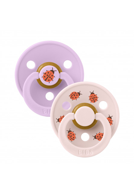 BIBS STUDIO Colour Ladybug cumlíky z prírodného kaučuku 2ks – veľkosť 2 (Violet Sky Mix)