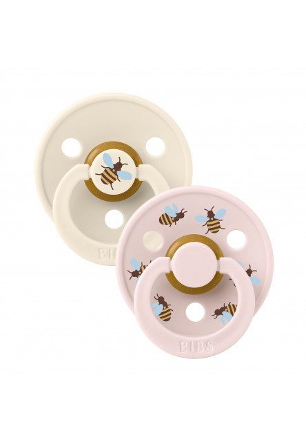 BIBS STUDIO Colour Bumblebee cumlíky z prírodného kaučuku 2ks – veľkosť 2 (Mushroom Mix)
