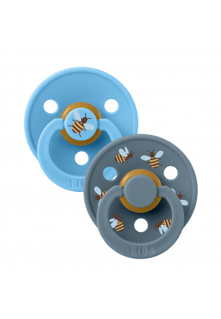 BIBS STUDIO Colour Bumblebee cumlíky z prírodného kaučuku 2ks – veľkosť 1 (Mushroom Mix)