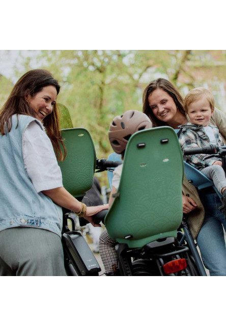 Zadná sedačka na bicykel Ta-ke s adaptérom a nosičom na rám SET Icho Zelená/Bincho Čierna Icho Zelená/Bincho Čierna