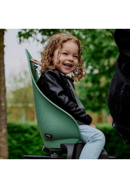 Zadná sedačka na bicykel Ta-ke s adaptérom a nosičom na rám SET Icho Zelená/Kurumi Hnedá Icho Zelená/Kurumi Hnedá