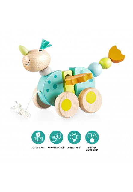 Dřevěná tahací hračka, Dragon