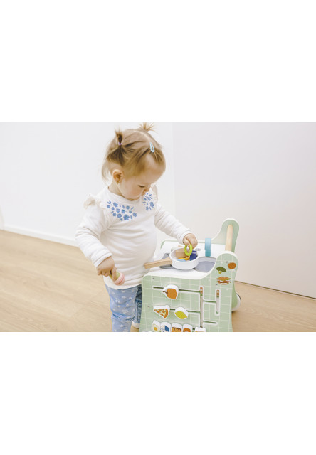 Drevené chodítko aktivity kuchyňka, Wood