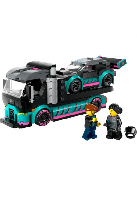 Kamión s pretekárskym autom