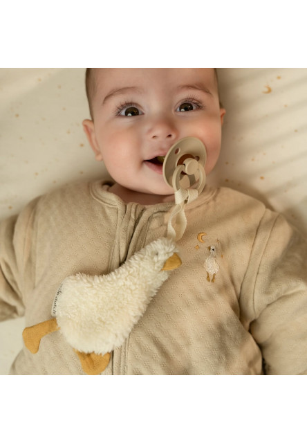 Spací pytel s oddělitelnými rukávy 90 cm Husa Beige Newborn Naturals