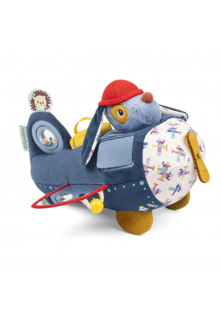 Lilliputiens – mäkká hračka s aktivitami – lietadlo psík Jules