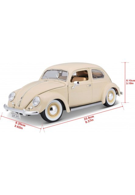 Bburago 1:18 Volkswagen Beetle 1955 Beige