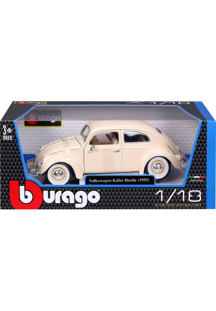 Bburago 1:18 Volkswagen Beetle 1955 Beige