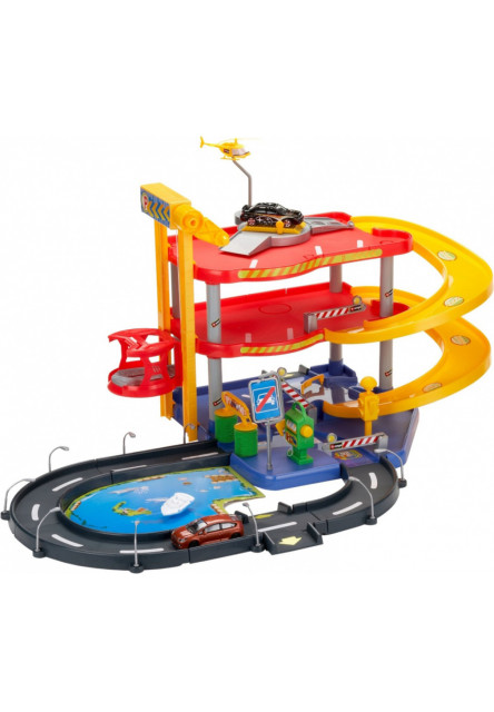 Bburago 1:43 Street Fire Street Parking Playset - garáž s dvoma autami Bburago