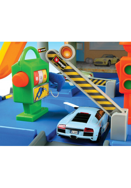 Bburago 1:43 Street Fire garáž s autoservisom