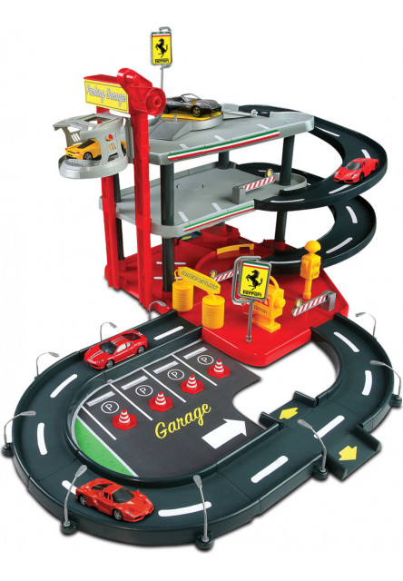 Bburago PLAY 1:43 Ferrari Race & Play Parking Garage - 2 autíčka Bburago