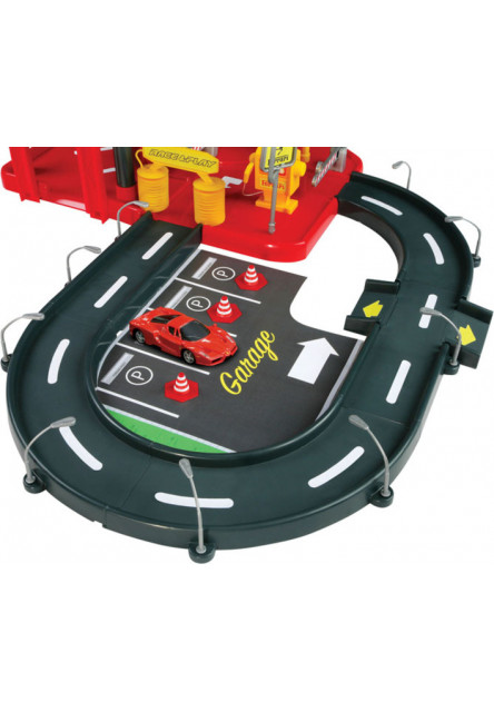 Bburago PLAY 1:43 Ferrari Race & Play Parking Garage - 2 autíčka