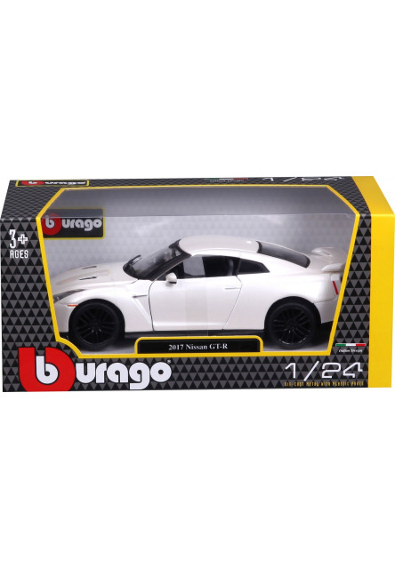 Bburago 1:24 Plus Nissan GT-R Metallic White