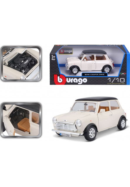 Bburago 1:18 Mini Cooper (1969) Beige