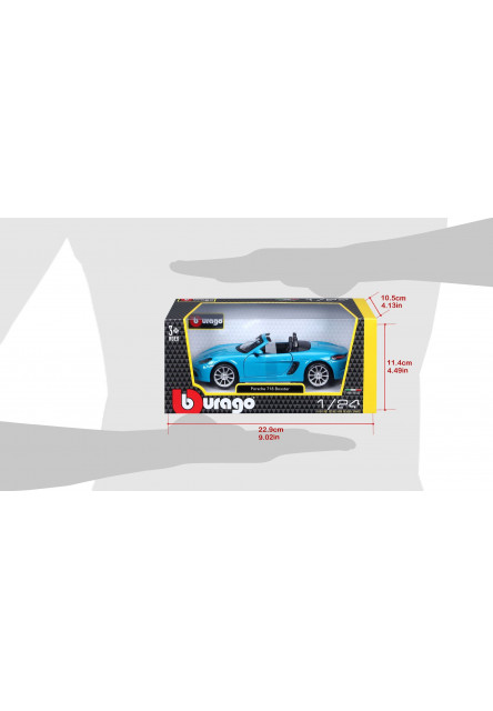 Bburago 1:24 Plus Porsche 718 Boxster Blue