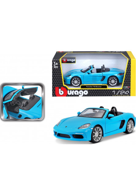Bburago 1:24 Plus Porsche 718 Boxster Blue