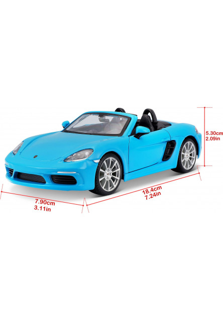 Bburago 1:24 Plus Porsche 718 Boxster Blue
