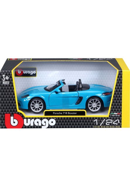 Bburago 1:24 Plus Porsche 718 Boxster Blue
