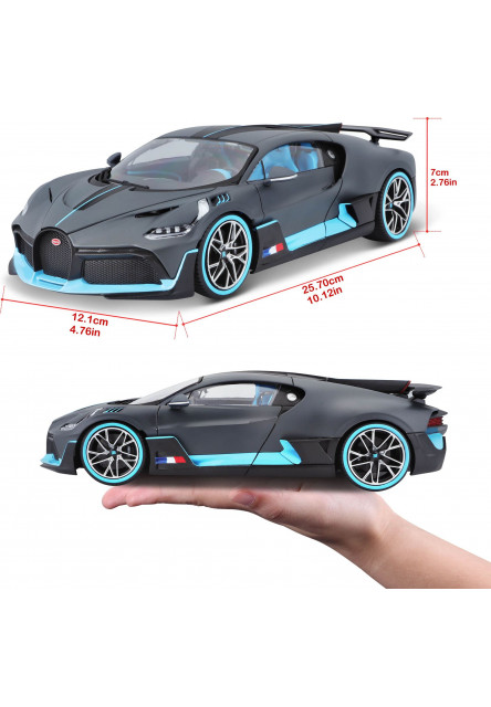 Bburago 1:18 TOP Bugatti Divo Grey