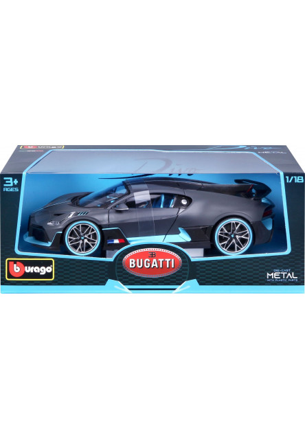 Bburago 1:18 TOP Bugatti Divo Grey