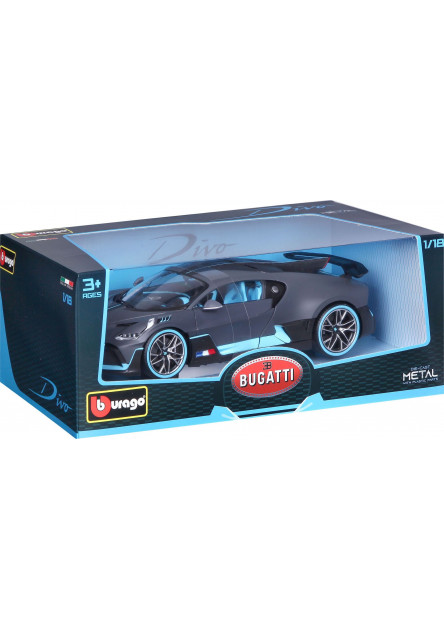Bburago 1:18 TOP Bugatti Divo Grey