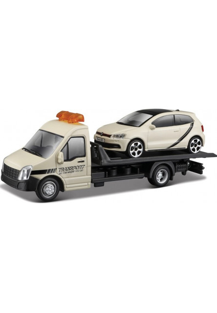 Bburago 1:43 Odťahovka + VW Polo GTI biele