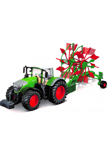 Bburago 1:50 Farm Traktor Fendt 1050 Vario with Whirl Rake Bburago