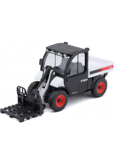 Bburago BOBCAT TOOLCAT 5600 W/ PALLET FORK WHITE & BLACK DIECAST