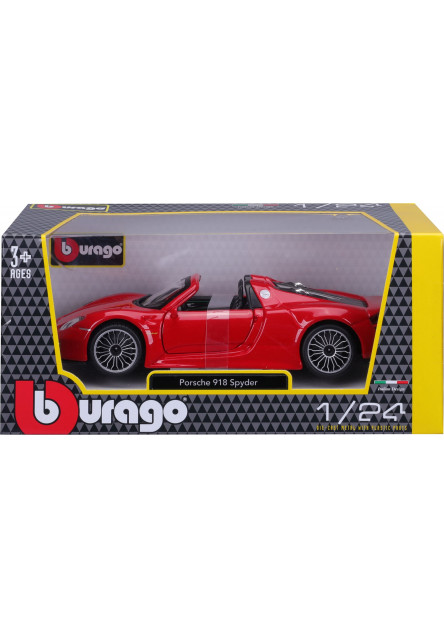 Bburago 1:24 Plus Porsche 918 Spyder Red