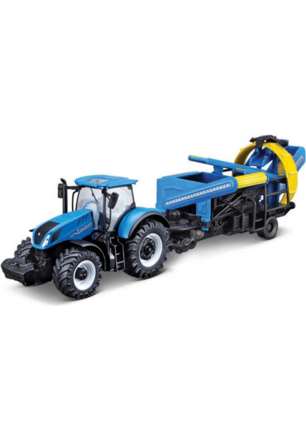 Bburago 10cm Farm tractor New Holland T7.315 with Cultivator