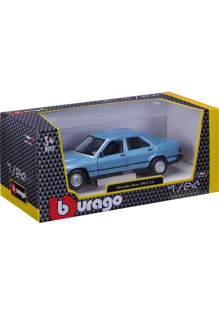 Bburago 1:24 Plus - 1987 Mercedes-Benz 190E - Diamond Blue