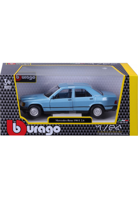 Bburago 1:24 Plus - 1987 Mercedes-Benz 190E - Diamond Blue
