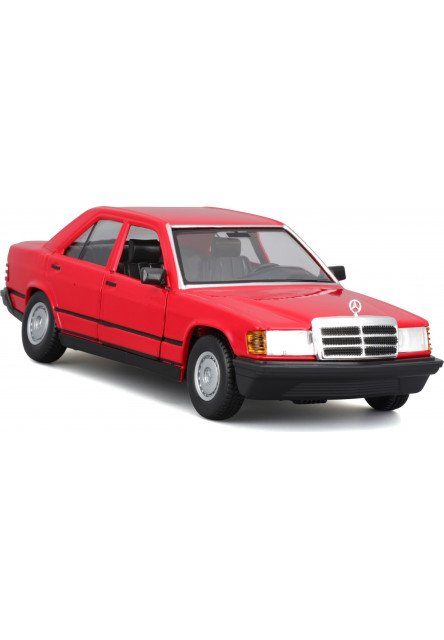 Bburago 1:24 Plus - 1987 Mercedes-Benz 190E - Red