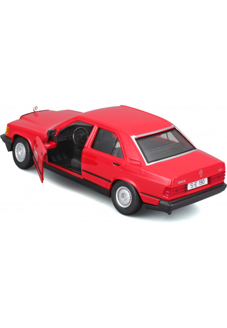 Bburago 1:24 Plus - 1987 Mercedes-Benz 190E - Red