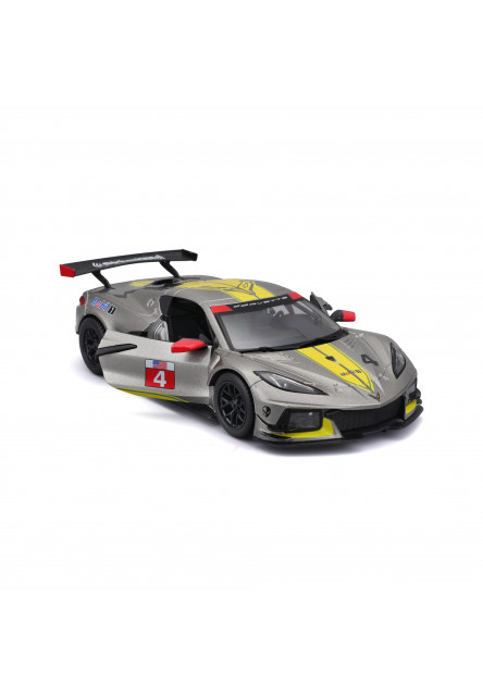 Bburago 1:24 Racing - 2020 Chevrolet Corvette - C8R #4 Yellow