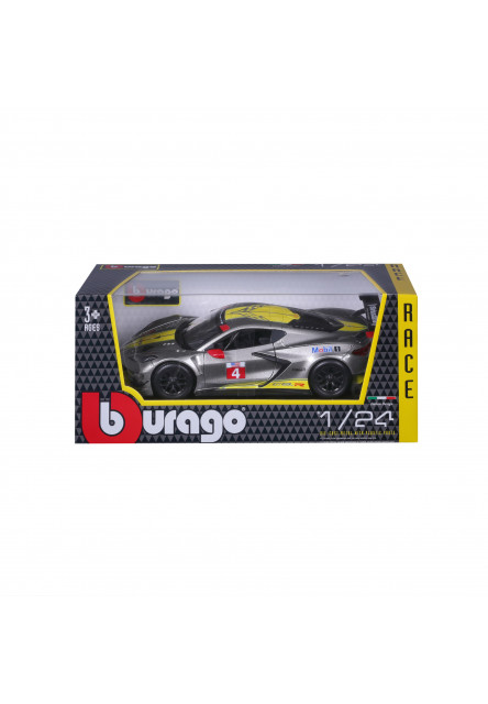 Bburago 1:24 Racing - 2020 Chevrolet Corvette - C8R #4 Yellow