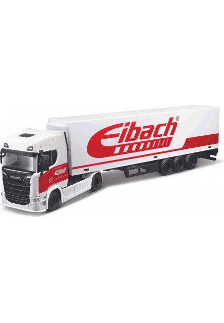 Bburago 1:43 Truck with trailer - Scania 770 S - White Trailer Eibach Bburago