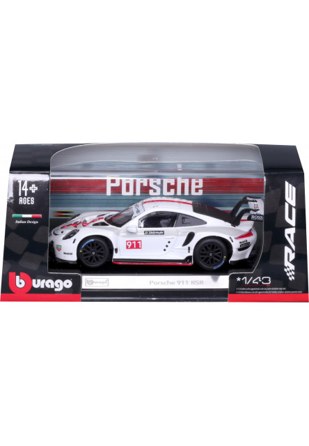 Bburago 1:43 Racing Porsche 911 RSR in decorative box