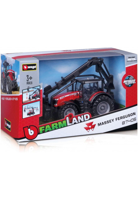 Bburago  Farm Traktor 10cm Massey Ferguson 8740S - lesný traktor